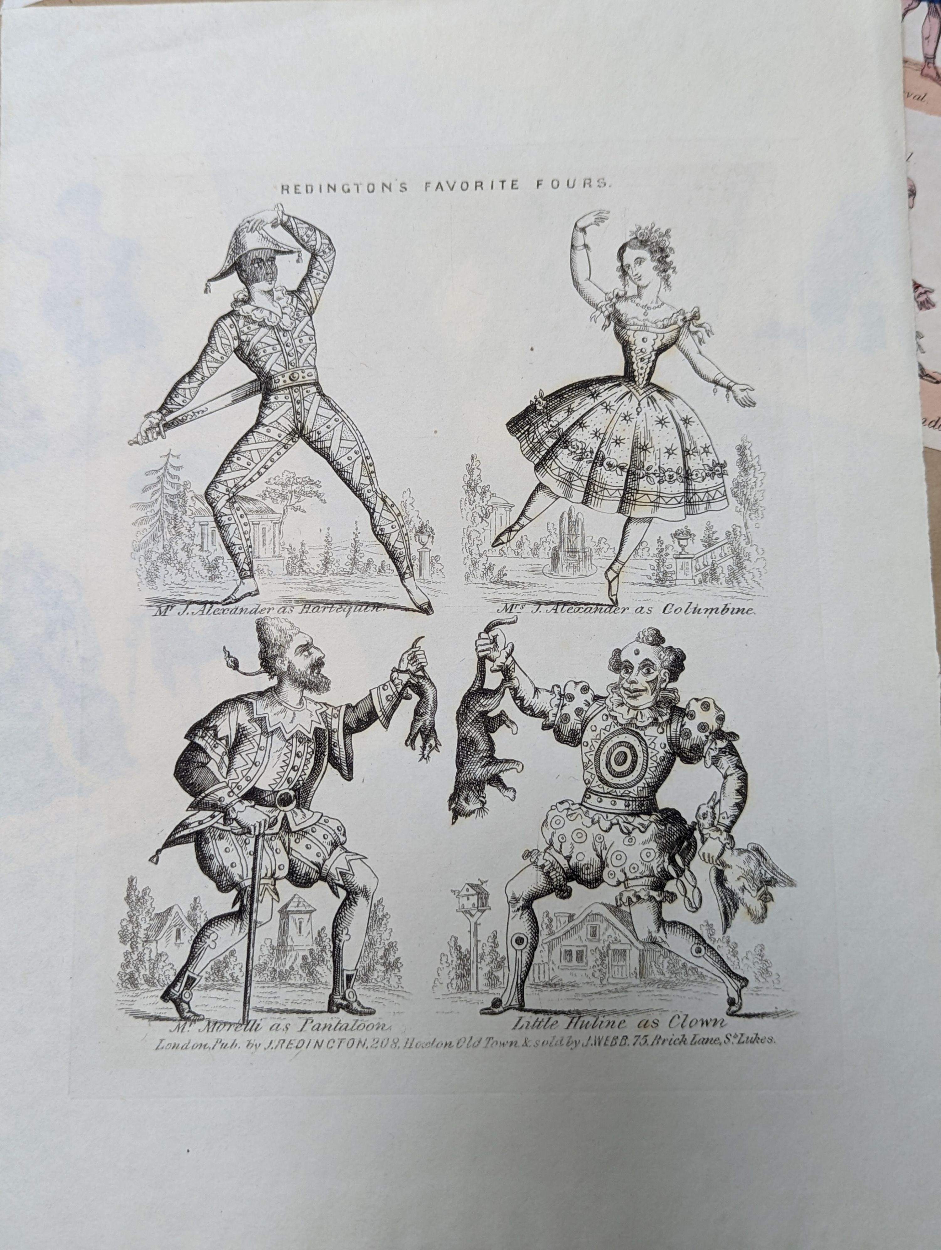 A folio of assorted antique prints